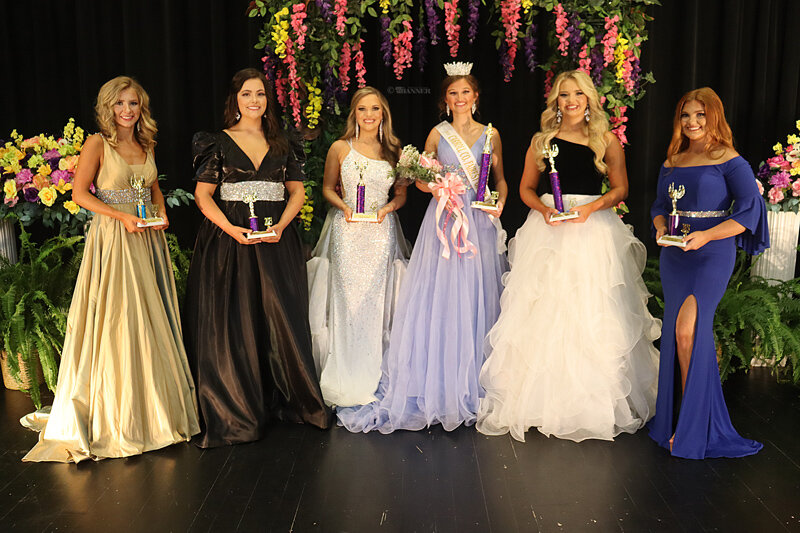 Miss Carroll County Fairest of the Fair (16-20) (L to R): 4th Maid (2 of the girls tied), 2nd Maid, Queen, 1st Maid, and 3rd Maid. Queen: Chloe Mitchell, 16, Parents: Janet Mitchell, School: Huntingdon. 1st Maid: Olivia Arnold, 17, Parents: Mark and Sally Arnold,  School: West Carroll. 2nd Maid: Lily Moore, 18, Parents: Garland and Misty Moore, School: Clarksburg. 3rd Maid: Spencer Ervin, 16, Parents: Dewayne and Dawn Ervin, School: Bruceton. 4th Maid: Kendell Robinson, 17, Parents: Keith and Amanda Robinson, School: Gateway Christian. 4th Maid: Kaidyn Williams, 17, Parents: Tammy Williams, School: Bruceton.