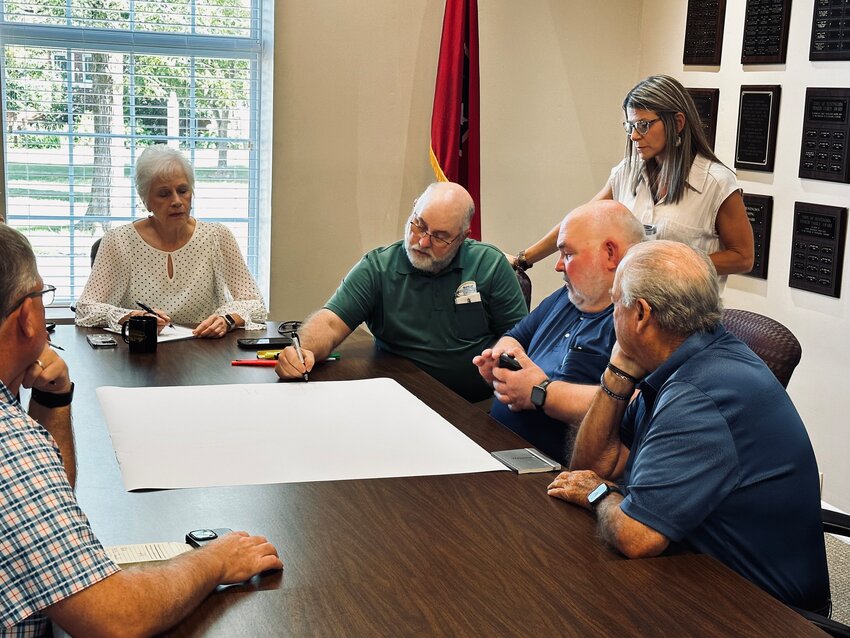 8-15-23 - Huntingdon Town Council meets with Randy Crossett and Tony Wyatt about brown water in the Huntingdon Water System. Wyatt is a consultant with the Tennessee Association of Utility Districts.