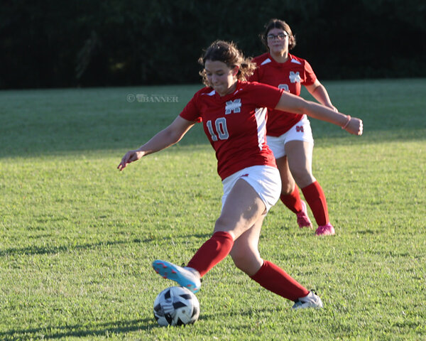 McKenzie&rsquo;s Miley Prince advances the ball for the Lady Rebels.