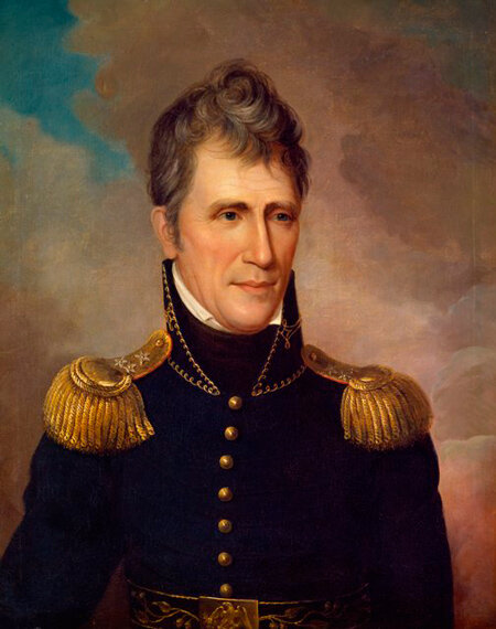 Portrait of Andrew Jackson by Charles Peal.