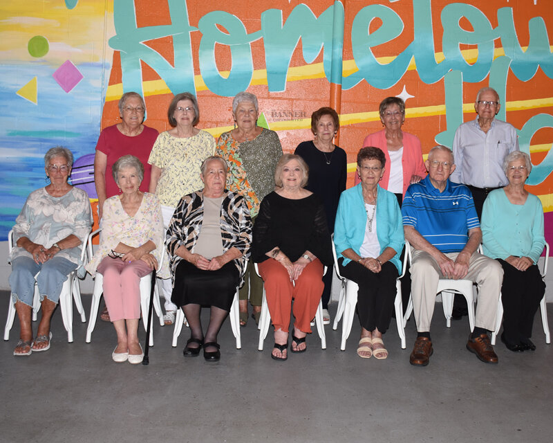 MHS 1960 CLASS REUNION &mdash; Members of the McKenzie High School Class of 1960 held their reunion on September 2 at the Hometown Hangout in McKenzie. (L to R) Front Row: Patsy Burrow, Delores (Thomas) Burke, Glenda (Wallace) Snider, Marilyn (Rich) Vinson, Joan (Bush) Robertson, Larry Ridley and Peggy (Reaves) Coleman. Back Row: Gladys (Hastings) Patterson, Annette (Sasser) Swartzlander, Sarah (Mebane) Brown, Sue (McCuller) Ray, Karen (Webb) Camp and Dennis Coleman. Not Pictured: Jeanette (Bush) Jones.