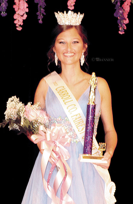 Chloe Mitchell after she earned the title of queen at the Carroll County Fair.
