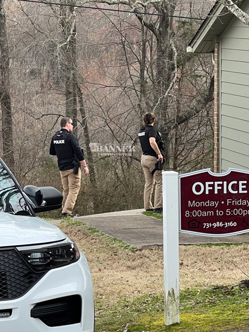 Huntingdon Police officers were at the scene of a shooting at the Hillcourt Apartments.