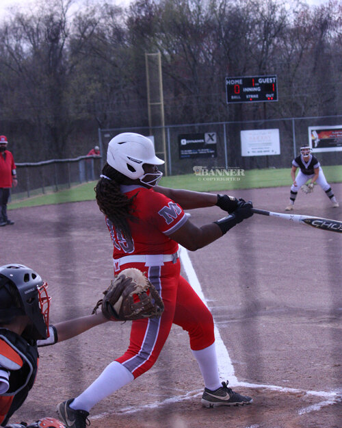 Jaleah Moore hit her second home run of the season.