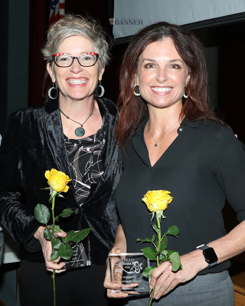 Dr. Julie Hill of Union City (left) and Stacie Freeman of Dresden were named among the 20 Most Influential Women in West Tennessee during an April 9 ceremony in Jackson.