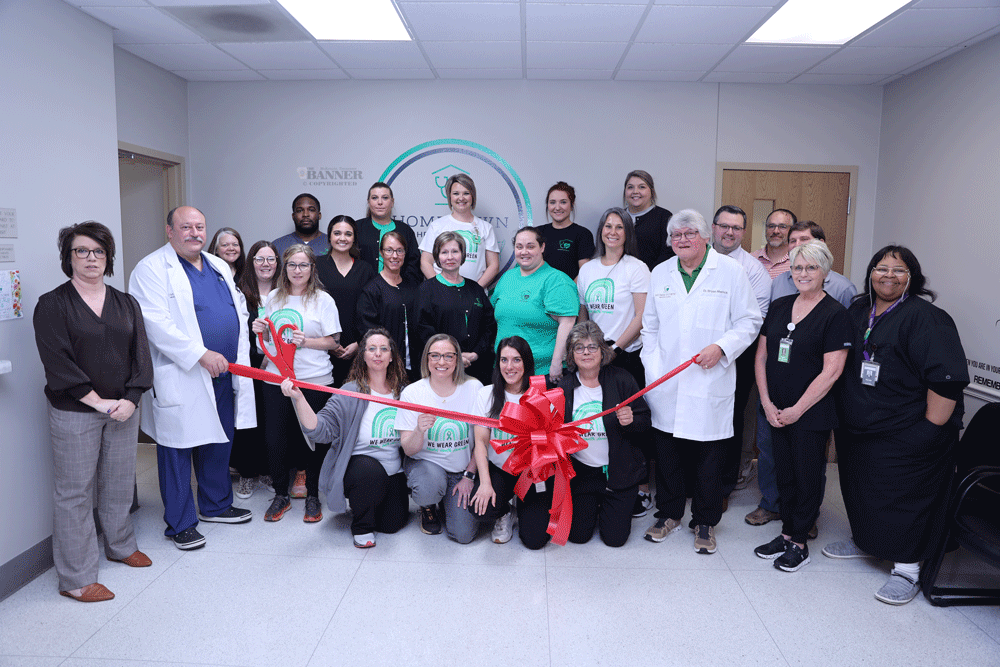 The ribbon was cut for the new Behavioral and Mental Health Department at Hometown Health Clinic in McKenzie. The medical providers and staff, and members of the McKenzie Chamber of Commerce participated in the event.