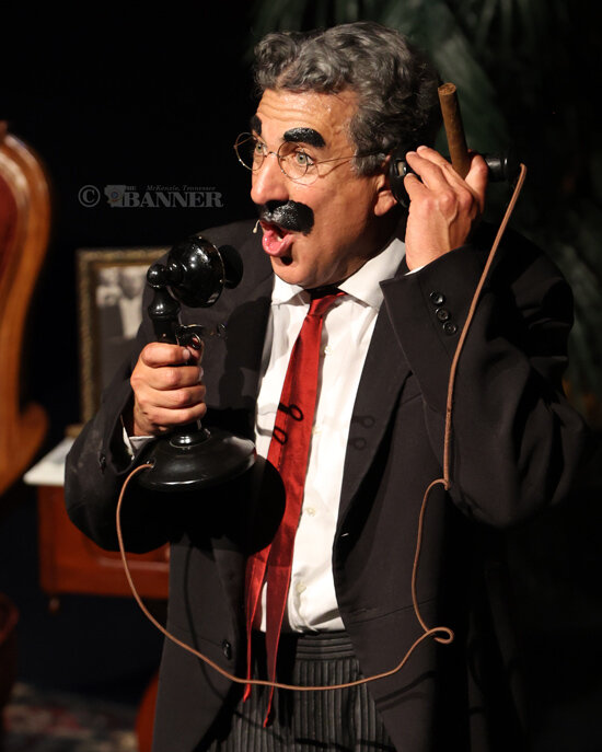 Frank Ferrante portraying Groucho Marx at The Dixie Carter Performing Arts Center.