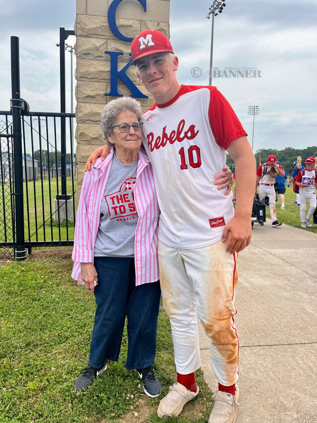 Fletcher Holt with his great-grandmother, Faye Jones at the Spring Fling.