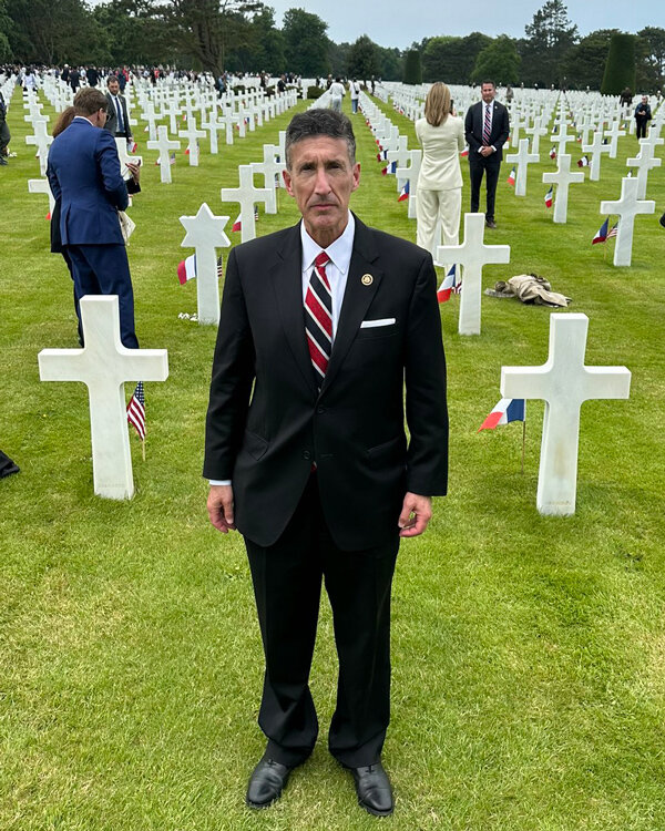 Congressman Kustoff visits the Normandy American Cemetery in Normandy.