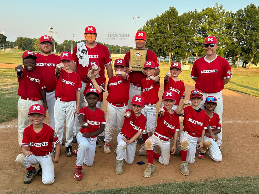 Pictured (L to R) Front Row: Lane Mathis, Major Howard, Neyland Hollowell, Corbin Fowler, Kipton Taylor and Kingston Wilson. Back Row: Marty Horton, Cooper Yeley, Raylan Long, Carver Holt, Grant Cunningham and Jace Brown. Coaches Daniel Hollowell, Chad Brown, Nick Thompson (head coach) and Lee Whitaker.