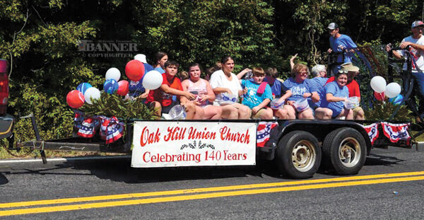The winner of the best float in the parade was Oak Hill Union Church.