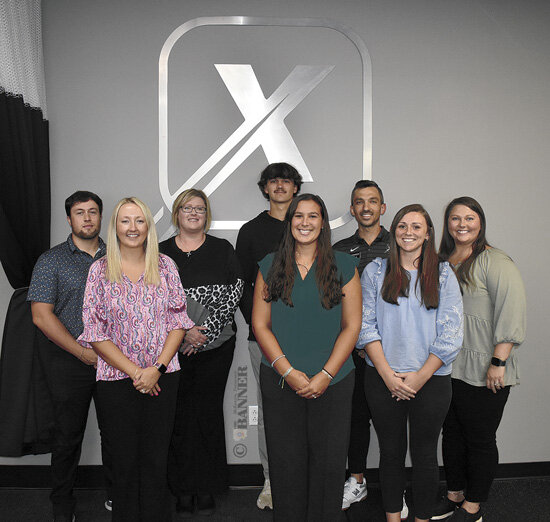 Dynamix Physical Therapy of McKenzie Staff (L to R) &mdash; Front Row: Kendra Smith, PT; Maria Murdaugh, PCA; and Haley Courcelle, PCA. Back Row: Hart McKenzie, PTA; Amanda Keymon, CCC; Mack Yancey, PCA; Will Record, PT, clinic director; and Jessica Keeling, PTA.