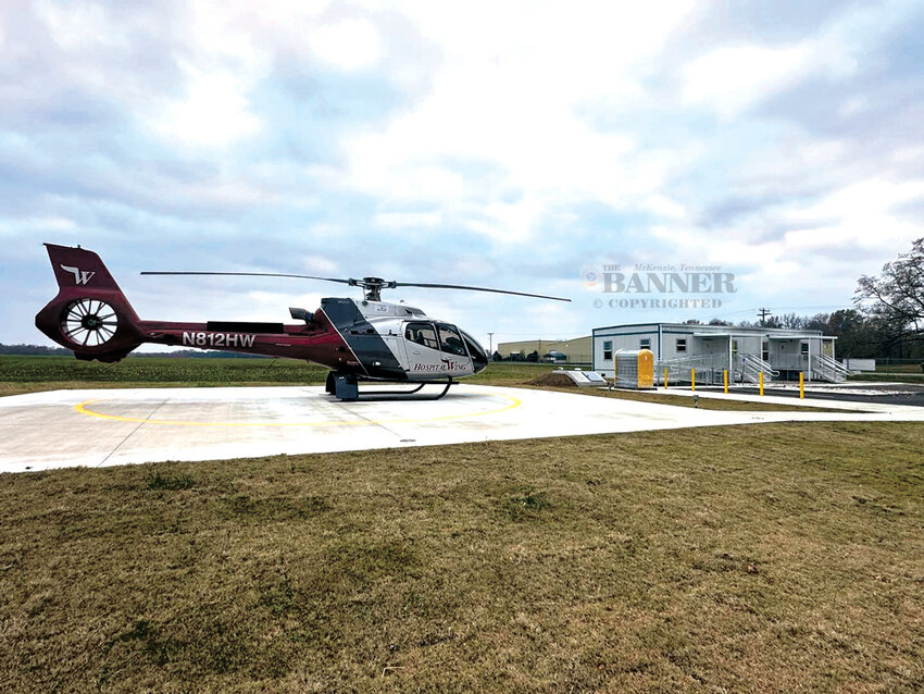 Hospital Wing helicopter at Carroll County Airport.