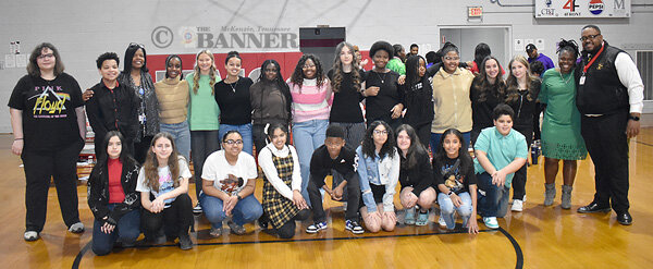Student speakers and musical performers at the MMS Black History program.