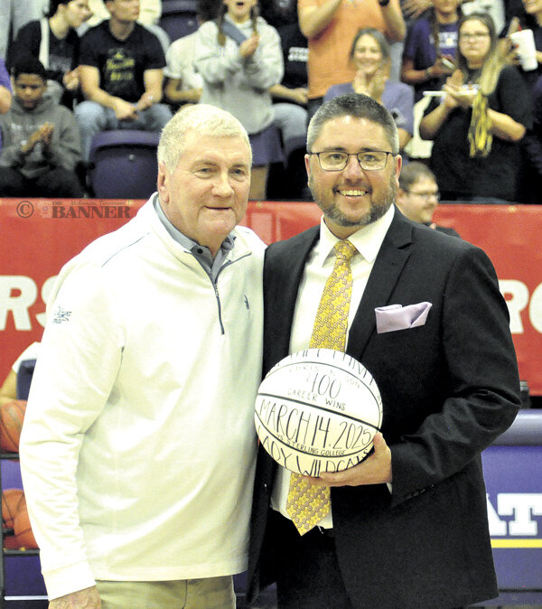 2025 NAIA Coach of the Year Chris Nelson earned his 400th career win at home during the NAIA tournament.