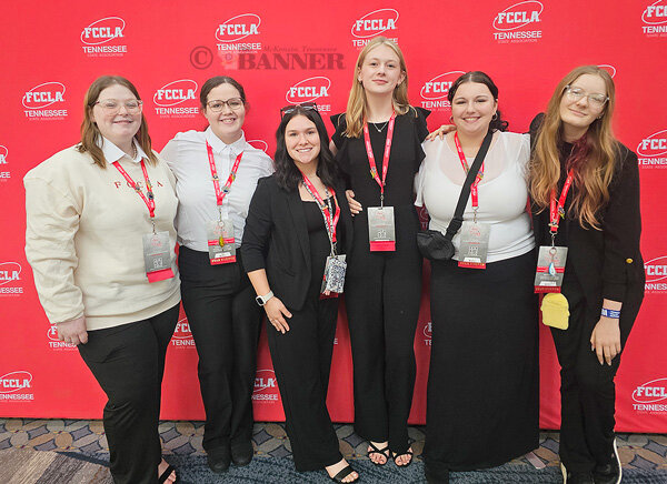 West Carroll High School FCCLA members (L to R): Summer Spain, Jada Bradshaw, Linda Murphy, Brilye Mueller, Karma Wilkey and Sasa Lane.