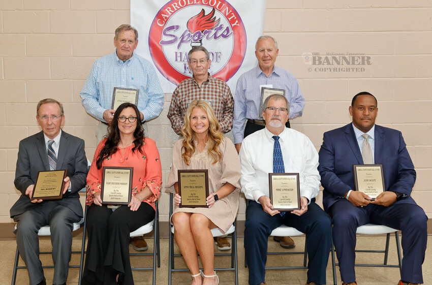 (L to R) Standing: James Morrissett, Donnie Hall and Dale Strickland. Seated: Joel Washburn, Robin Smothers Markham, Anna Trull, Mike Limbaugh and Josh Wolfe.