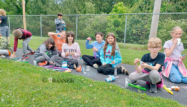 West Carroll Elementary fourth graders enjoy the TCAP Tailgate.