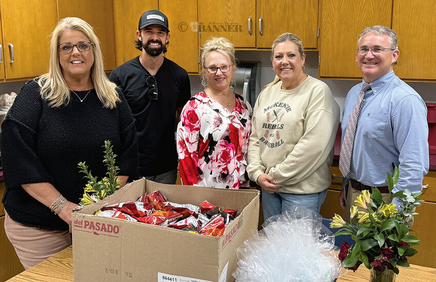 McKenzie High School (L to R): Chamber representatives Shawna Fowler, Mark Anderson, Jr., Misty Aird, and school representatives Jennifer Travis, and Kelly Spivey.