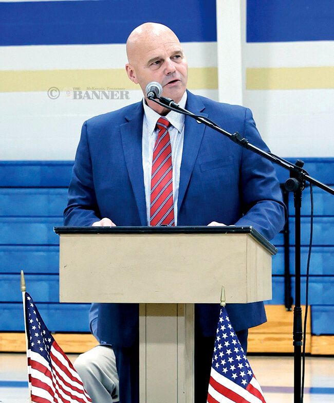 Major General Tommy Baker was the featured speaker at the Huntingdon Memorial Day event.