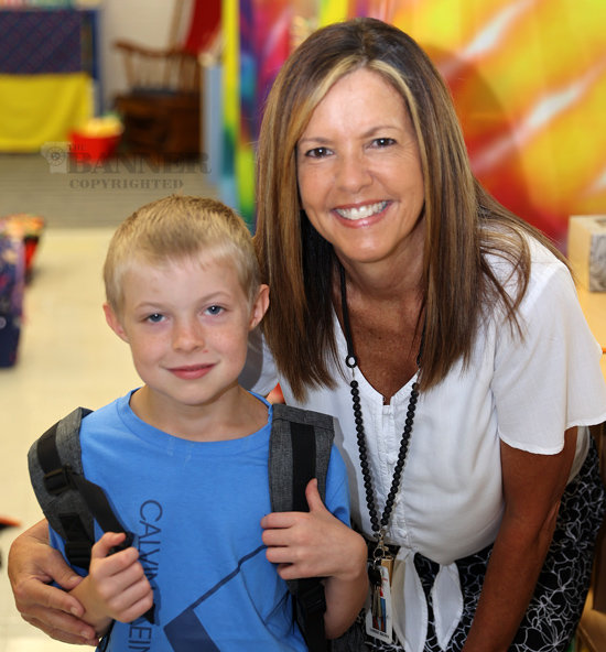 Lori Brown, 1st grade teacher and Elijah Henson, who is starting his first year at McKenzie after transferring from Henry County.