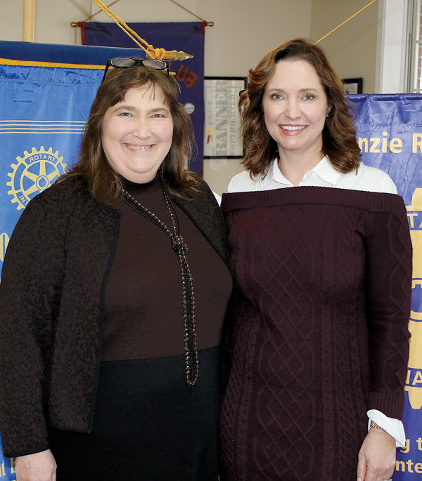 Pictured are (L to R) Kathy Ham, president-elect of McKenzie Rotary and Janae Young.