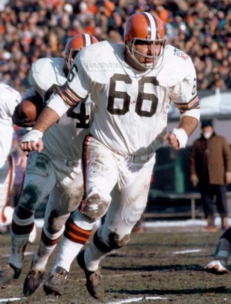 Offensive lineman, Gene Hickerson, served as the pulling guard for the Cleveland Browns.