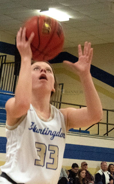 Josey Stokes (33) drives for a layup during Point Guard Tournament action.