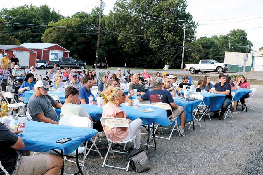 The audience enjoyed the music from the parking lot of Cornerstone restaurant.