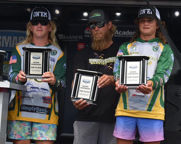 Second Place – Rhea County Eagle Anglers – Owen Ray, Hagen Cranfill, and Camdyn Cranfill.