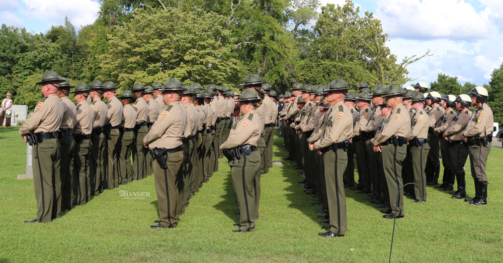 THP Troopers stand in formation as a sign of solidarity.