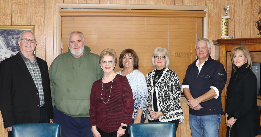 McLemoresville Mayor and Council (L to R): Mayor Phil Williams, Councilman Don Reed, City Clerk Barbara Younger, Councilwoman Angie Martin, Councilwoman Sharron Holland, Councilman Mike Presson and Councilwoman Lana Suite.