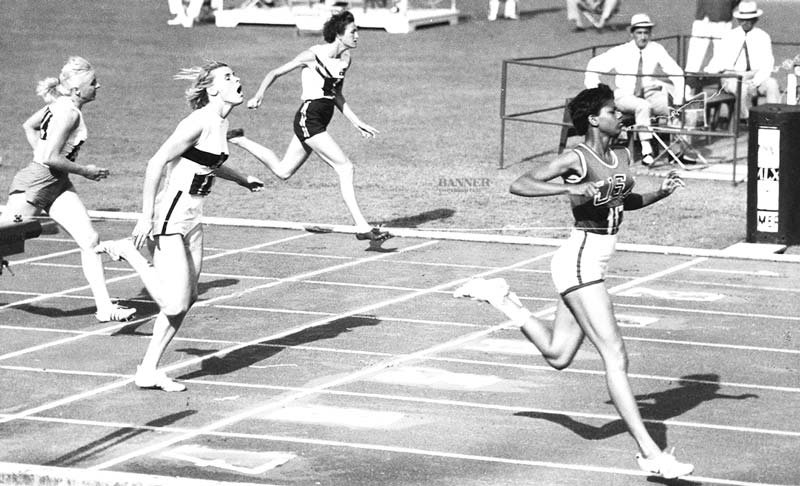 Wilma Rudolph (right) winning her semifinal of the women’s 200-metre race at the Summer Olympic Games in Rome, September 5, 1960.