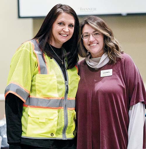 Regions Bank of McKenzie was among the businesses that attended. Pictured left to right is Christy Williams and Lauren Hickman.