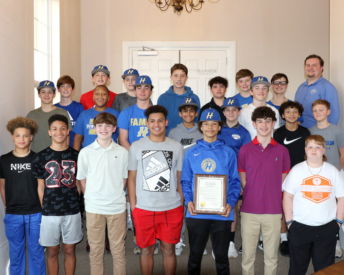 Huntingdon’s Town Council honored the Huntingdon Middle School Boys’ Basketball Team for winning the state championship.