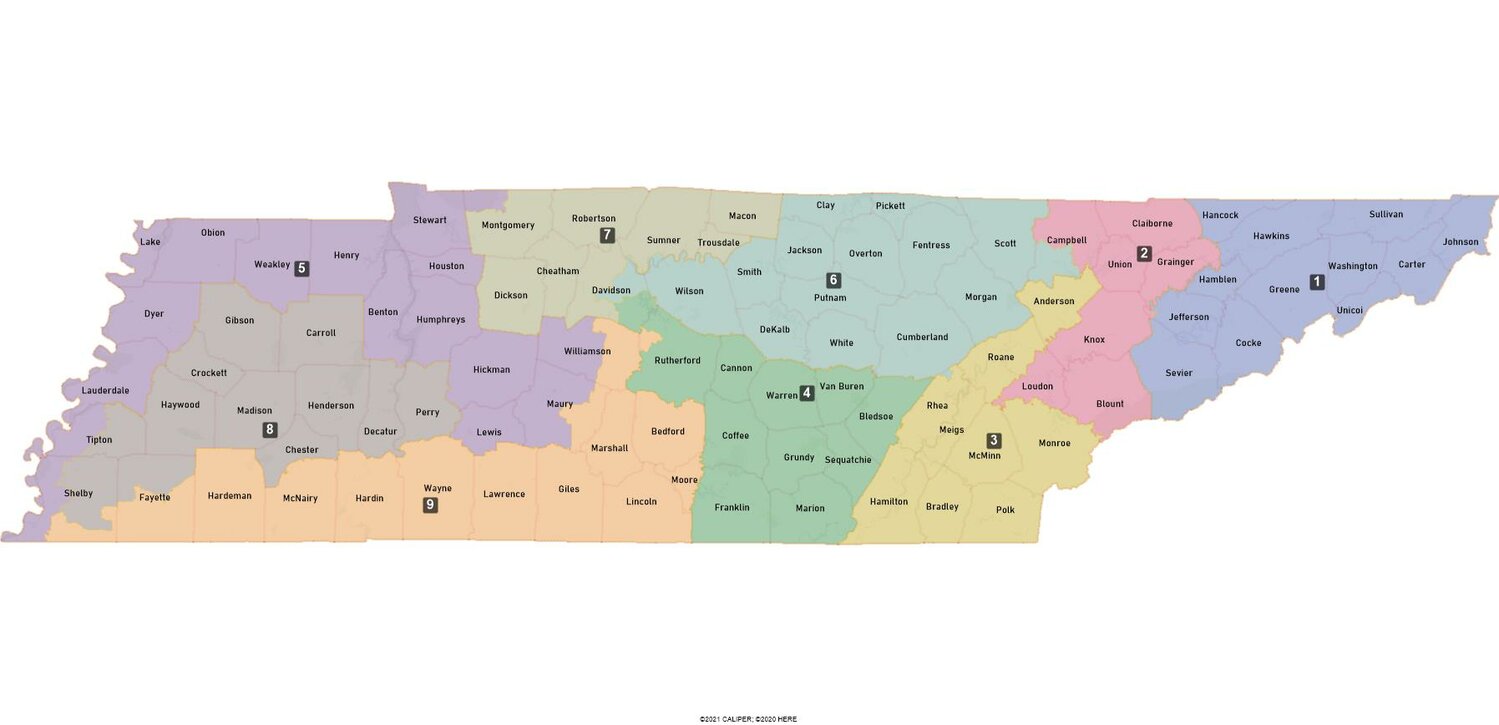 Proposed Congressional Redistricting Map Released in Tennessee