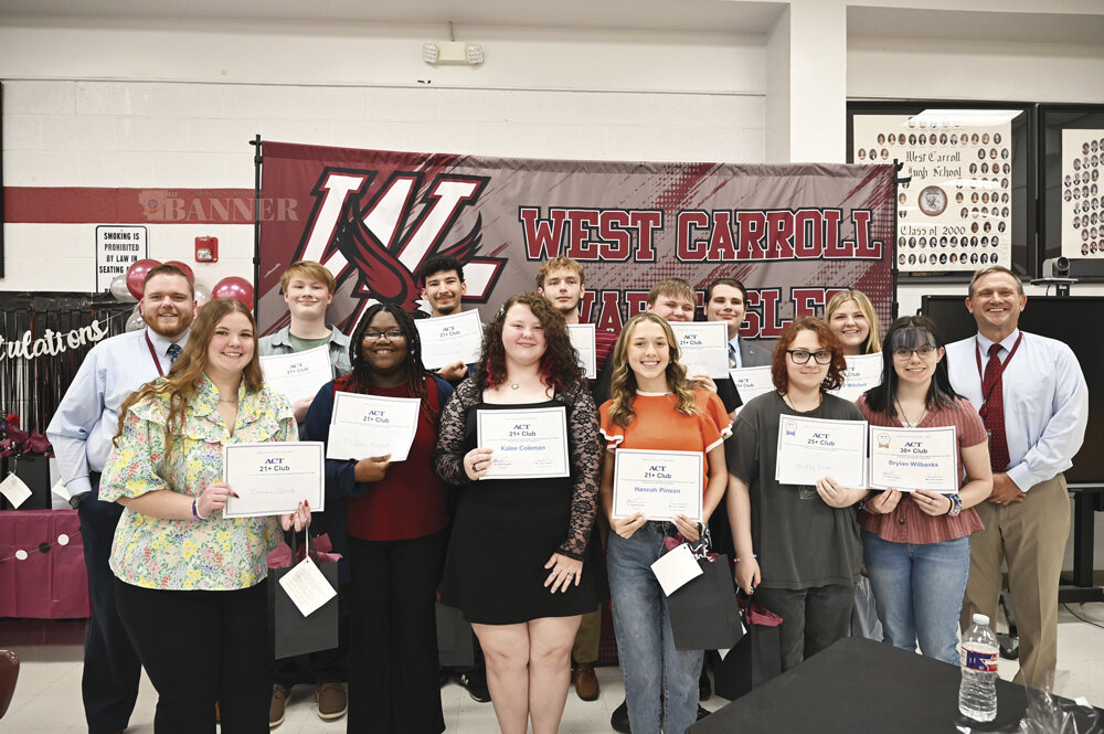 West Carroll School Board Honors Students for ACT Achievements