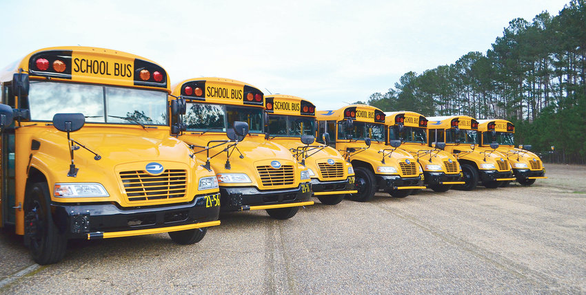 Thirteen new school buses purchased by the Walker County Board of Education arrived on Thursday.