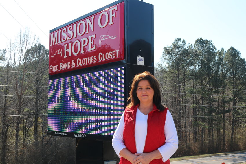 Lori Abercrombie, director of the Mission of Hope in Dora explains how they plan to use the $15,000 Elevate grant awarded by the Alabama Power Company.