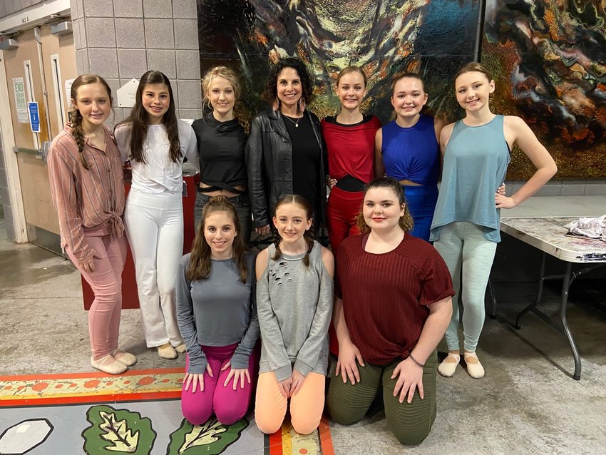 Dancers from Athletic Arts Center were invited to perform and take workshops at the Alabama Dance Festival at the School of Fine Arts. The group performed a piece called &quot;Becoming Me&quot; performed to Bohemian Rhapsody and choreographed by Maria Ross-Campsey. Pictured front row L to R: Aubrey Colvert, Marie Bennett, Lynlee Ferguson, back row L to R : Audrey Pounds, Madison Moore, Ginny Posey, Maria Ross-Campsey (choreographer), Morgan Atkins, Caroline Thompson and Ava Pilkington.