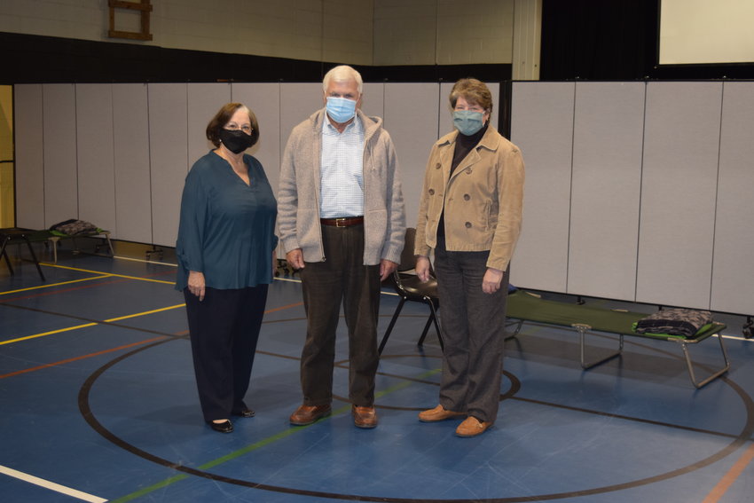 For the third consecutive year, the Jasper Area Family Services Center has partnered with the city of Jasper to open a warming station. Pictured are Wanda Spears, warming station coordinator; Mayor David O'Mary and executive director Donna Kilgore.