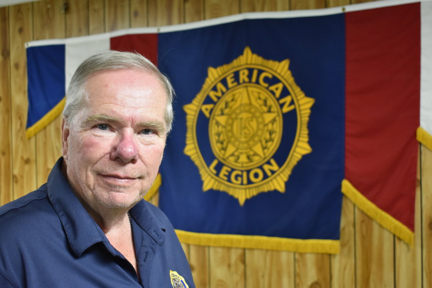 Terry Burgett was recently named the Alabama District 14 commander for the American Legion. Here he is seen at the Legion post in Carbon Hill, where he is also the post commander.