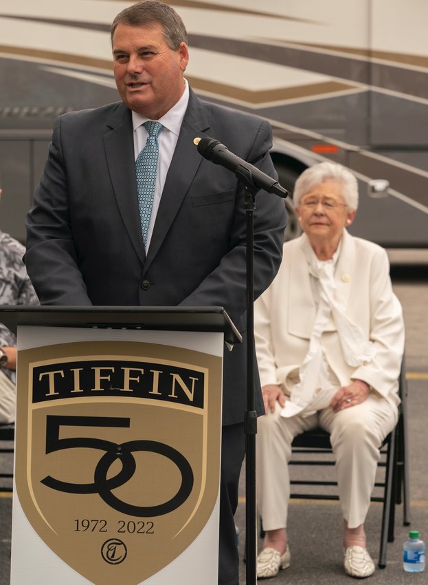 Governor Kay Ivey gave gave remarks and toured Tiffin Motor Homes Monday May 9, 2022 in Red Bay, Ala.