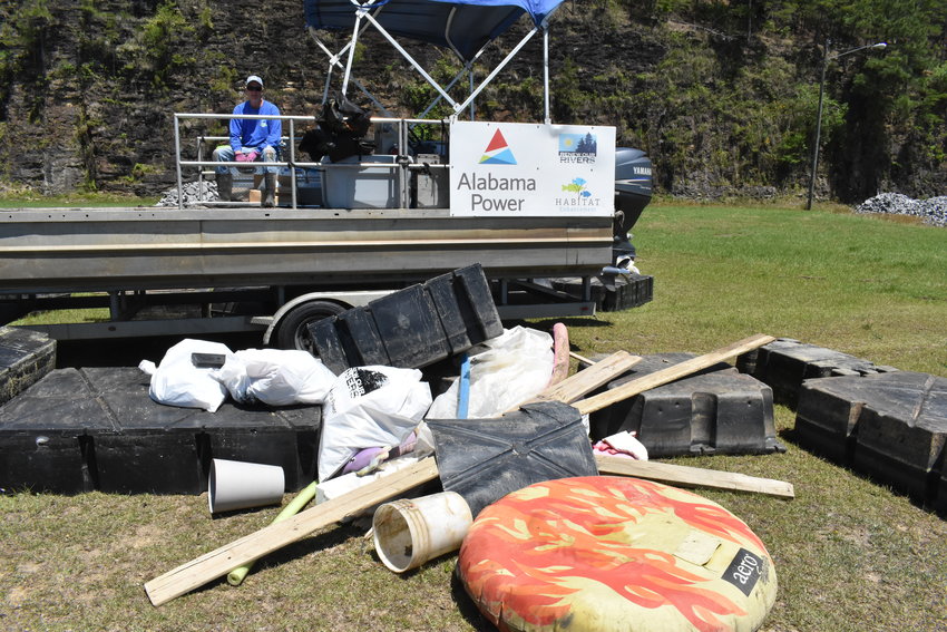 This are some of the items cleaned up just the first morning of the May clean up on Smith Lake, held by the Smith Lake Civic Association and Alabama Power.