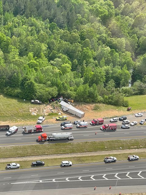 A crash on Interstate 22 that killed two people on May 4 is being described as &quot;a large-scale event&quot; for local first responders because of numerous complications that arose in the rescue of one of the drivers.