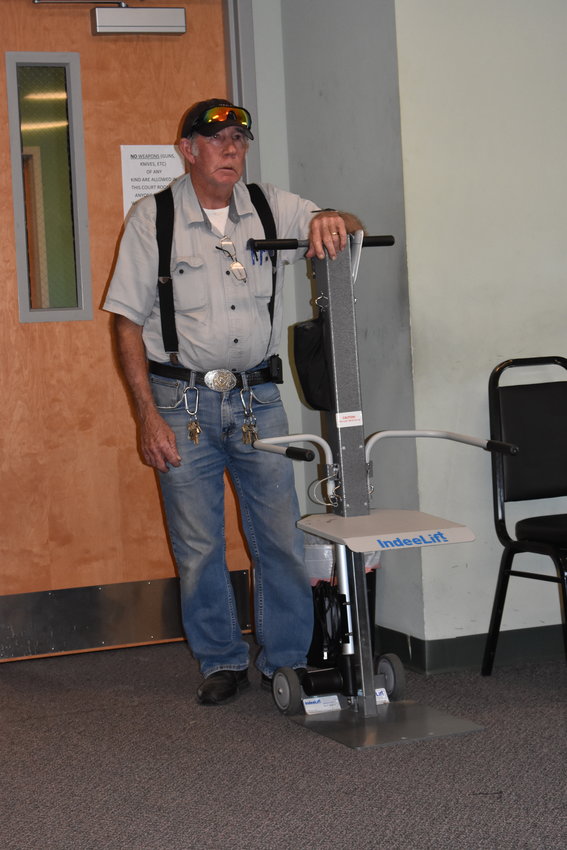 Fire Chief and Safety Coordinator Buddy Smith thanked Carbon Hill City Council members and other volunteers for helping to get a new IndeeLift for the fire and rescue. &quot;It's a lifesaver. We've used it twice today,&quot; he said. The lift allows someone on the floor to sit floor-level on a platform and be slowly lifted up into a regular sitting position.