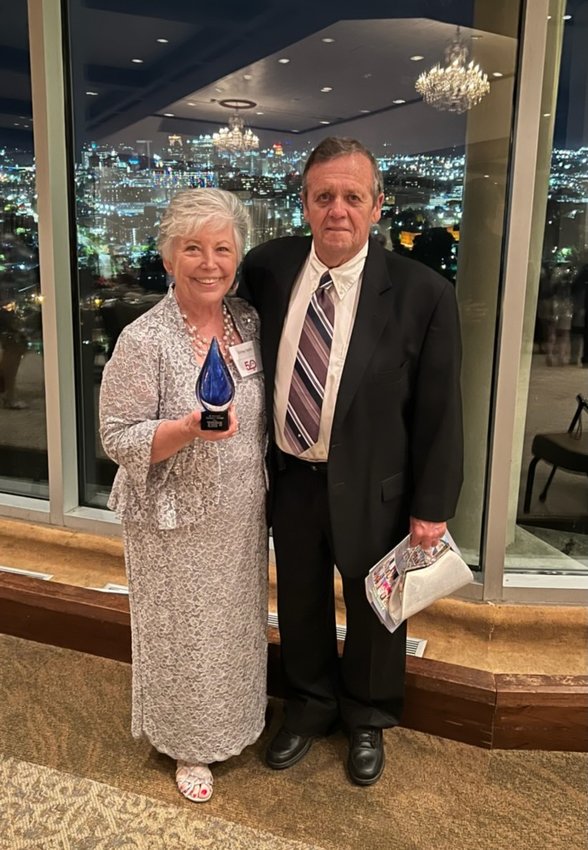 Shirley Spain, who has a long involvement with the local Retired Senior Volunteer Program, was recognized for her outstanding volunteering and leadership at Positive Maturity&rsquo;s Top 50 over 50 awards banquet in July.