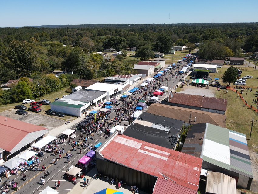 The large crowds at the Oct. 1 Frog Festival in Sumiton can be seen in these drone photos provided by the Sumiton Police Department.