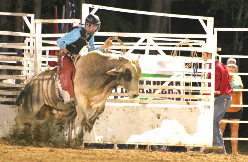 The Walker County Cattlemen's Association Rodeo, sponsored by Phillips Farm Black Angus, will hold its second edition on June 16-17 at the fairgrounds on Airport Road in Jasper at 7:30 p.m. This is a scene from last year's inaugural event.