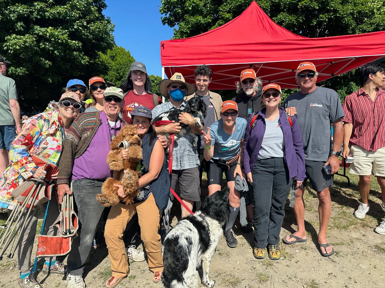 The Mount Baker Experience crew at the finish line at 2023's Ski to Sea.